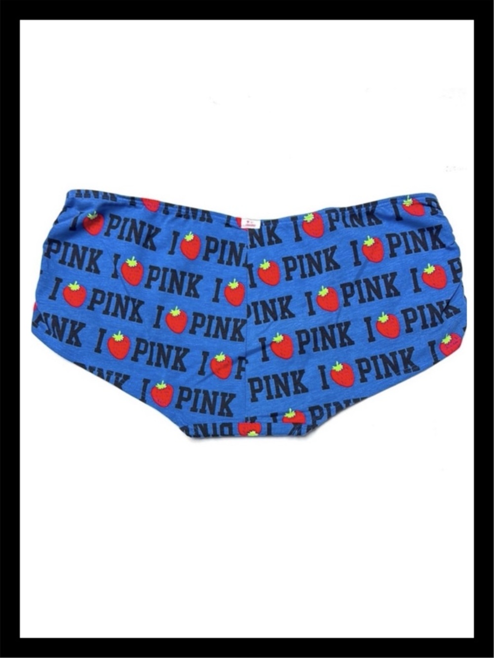 💕ⓅⒾⓃⓀ ⓋⓈ RARE “LOVE PINK” & STRAWBERRIES Low Rise Boy Short Panties NWT💕